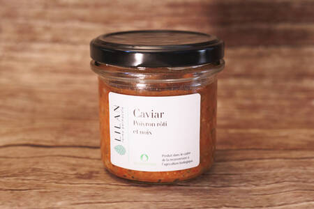 Caviar de Poivron rôti et noix 120 g BIO